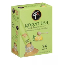 4C 24 Packets Tea2Go Green Tea with Honey Sticks