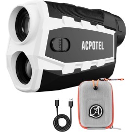Acpotel Golf Range Finder with Slope ± 0.5 Yard Accuracy 1000 Yards Rechargeable
