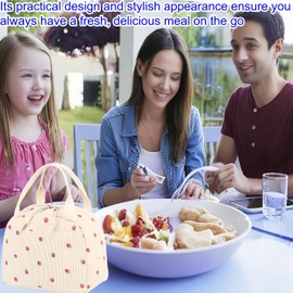 FeBohao Lunch Bag for Women Cute Insulated Lunch Box Small Cooler Bag Adult Work Lunch Bag
