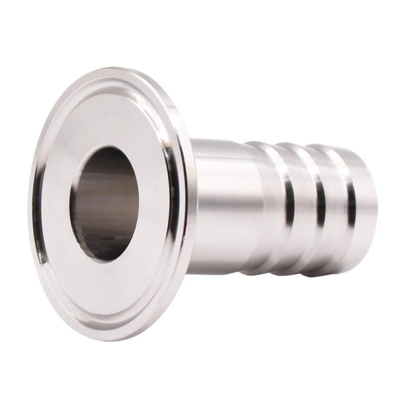 Beduan 1.5" Tri Clamp to 3/4" Barb Fitting Stainless Sanitary