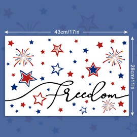 AnyDesign 50 Pack Patriotic Paper Place Mats Blue Red American Stars Firework Disposable Placemats 4th of July Freedom Paper Table Mats for Independence Day Kitchen Dinner Table Setting, A1717