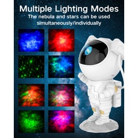 Galaxy Projector Astronaut Night Light, Star Projector Galaxy Light LED Lamp, 8 Nebula&Stars Effects, with Remote, Room Decorative​ Aesthetic, Gifts for Christmas, Birthdays, Holidays