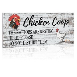 Funny Chicken Signs, with Humorous Slogan, Metal Chicken coop Sign, Chicken Coop Decor, Chicken coop Signs for Outside Farm, Garden Decor Lovers 5 X 11 Inch