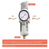 RIH Pneumatics 1/2"NPT Air Filter Pressure Regulator Combo Piggyback, 5