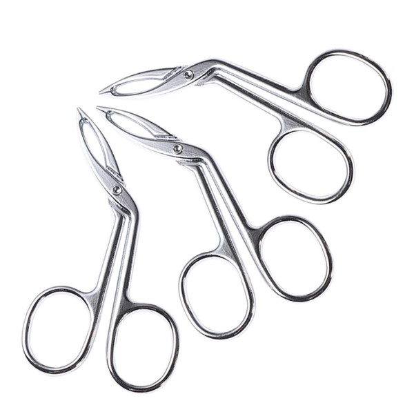 VICASKY 3pcs Stainless Steel Eyebrow Tweezers Precision Trimming Tool for