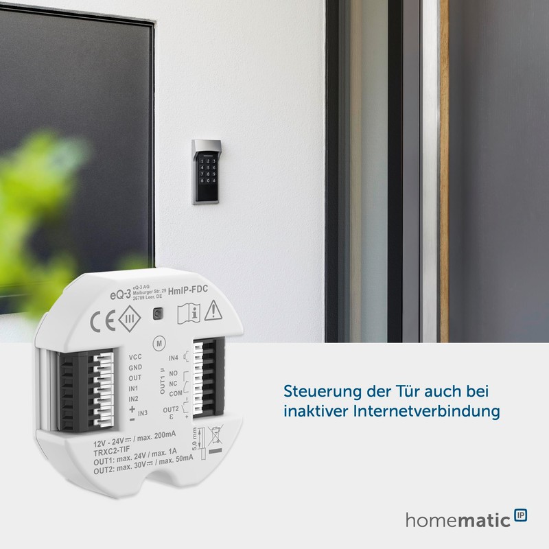 Homematic IP Smart Home 160811A0 Universal Door Opener Controller
