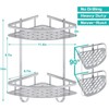 The Perfect Part Shower Caddy Bathroom Shelf, 2 Tiers Corner