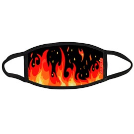 solo vos sos Flames burning fire fabric face mask OSFM Adults & Kids