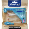 Mustad MZTM-SRS-3-6 Worm Mezashi Z-Tail Minnow, 3-Inch, Whitebait