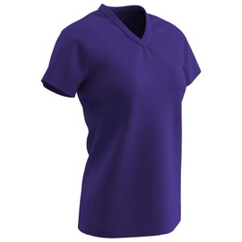 Champro Women's Standard Star Ladies' V-Neck T-Shirt, Purple, Medium