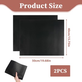 2 Pack Oven Liners, 40x50cm Oven Sheets Protector, Assisted Ovens Non Stick Reusable Oven Mats for Gas Electric and Fan-Assisted Ovens, BPA Free and PFOA Free, Ideal for Baking Roasting and BBQ Grill