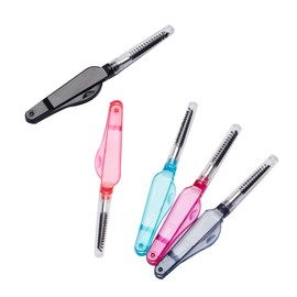 WOONEKY Pcs Folding Eyelash Combs Brow Shaping Brush Makeup Tool for Daily Grooming Non-skid Handle for Home Salon Use