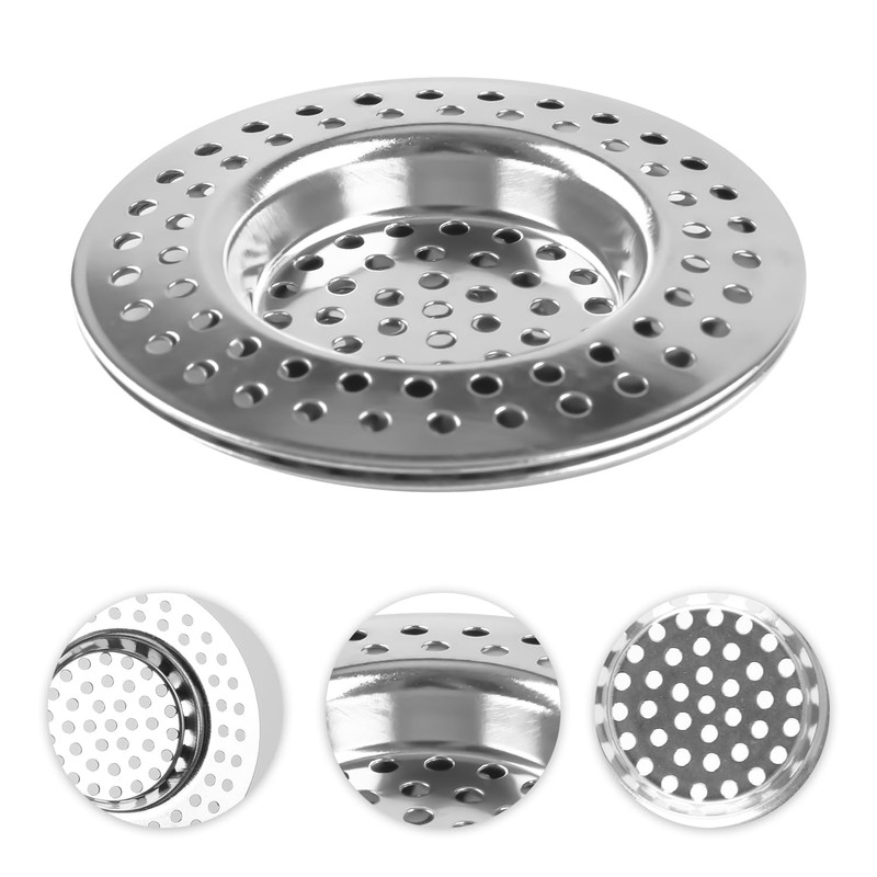 Bojueshaw 2 PCS Stainless Steel Kitchen and Bathroom Sink Strainer