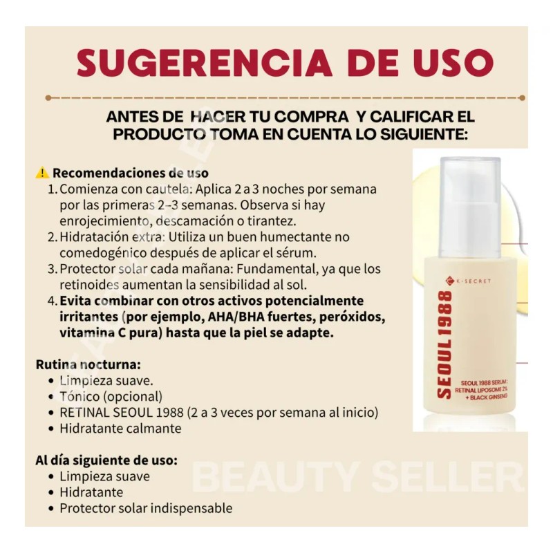 K-secret Seoul 1988 Serum Retinal Liposome 2%+ Black Ginseng Todo