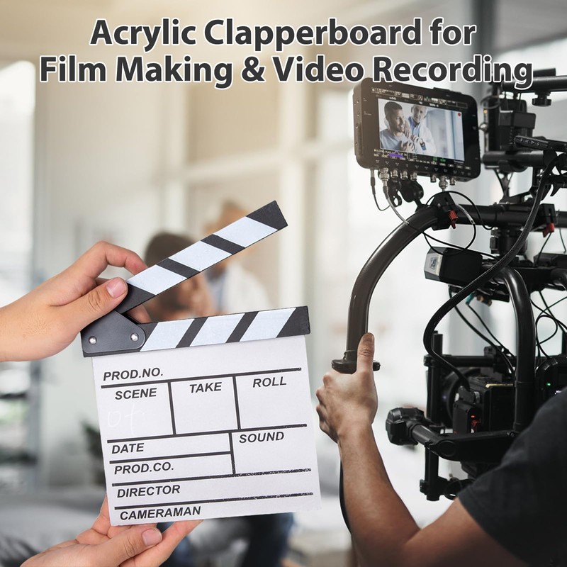 Clapper Board for Film Directors Clapperboard Movie/Film/TV Props with Marker