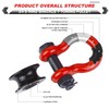 AMBULL Upgraded Snatch Block, 3/4" D Ring Shackle (2 Pack)