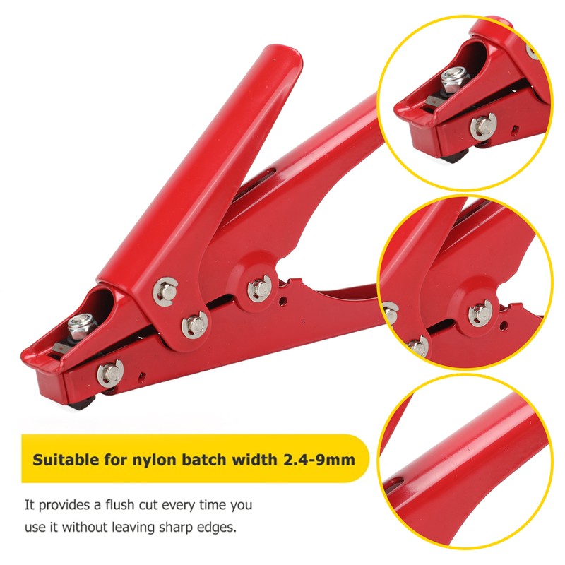 Portable Nylon Cable Tie Gun Adjustable Tension Plastic Zip Tie