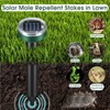 Mole Repellent for Lawns - Ultrasonic Gopher Repellent Solar Powered
