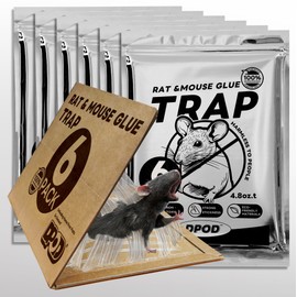 Glue Mouse Traps Indoor for Home 6 Pack, Large Sticky Mouse Traps for Inside House, Pre-Baited Adhesive Non-Toxic Glue Traps for Mice Rats, Snakes, Lizard, Insect