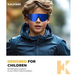 KALIYADI Sunglasses-for-Kids Sports Kids-Sunglasses: Boys and Girls Sun Glasses with UV400 for Running Cycling