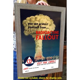 1955 Civil Defense Radioactive Fallout Training Vintage Poster