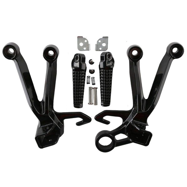TCT-MT Black Rear FootPegs Footrest Bracket Set Fits for Suzuki