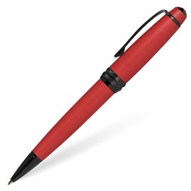 Cross Bailey Matte Red Lacquer Ballpoint Pen with polished black PVD appointments