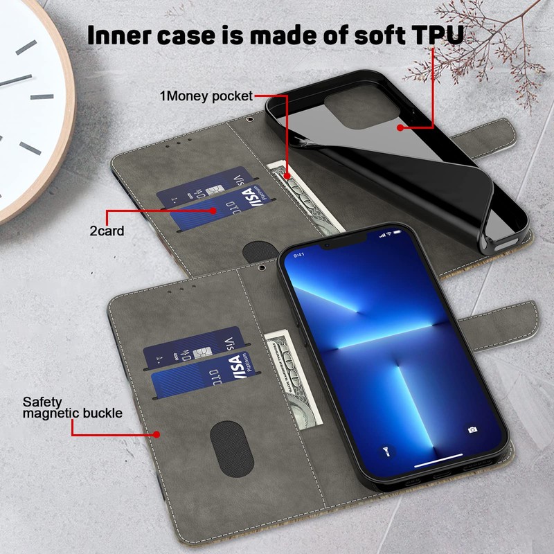 TUOLISG Case for A16 5G with Magnetic Closure, Flip Function,