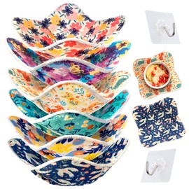 | 6 Pack Microwave Bowl Cozy with Floral Design – Hot Soup Bowl Holder Set