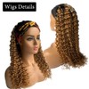 Headband Wigs Human Hair Ombre Blonde Colored No Lace Front