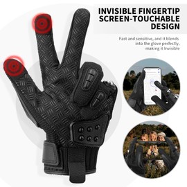 Motorcycle Gloves Air Flow Steel Knuckle Touchscreen BMX MX ATV MTB Motocross Dirt Bike Racing Downhill Tactical Gloves (Red, Medium)