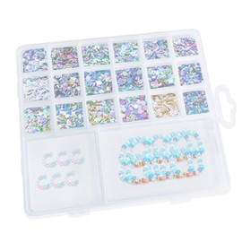 FuninCrea Clear Plastic Storage Box Jewellery Organiser for Beads, Jewelry, Nail Art, Crafts, Multi Compartment Craft Storage Box Screw Organiser Wall-Hanging Craft Boxes with Lid (20 Grids)