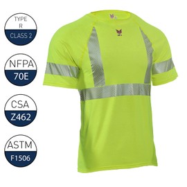 National Safety Apparel BSTJTRC2XL FR Control 2.0 T-Shirt, Class 2, X-Large, Fluorescent Yellow