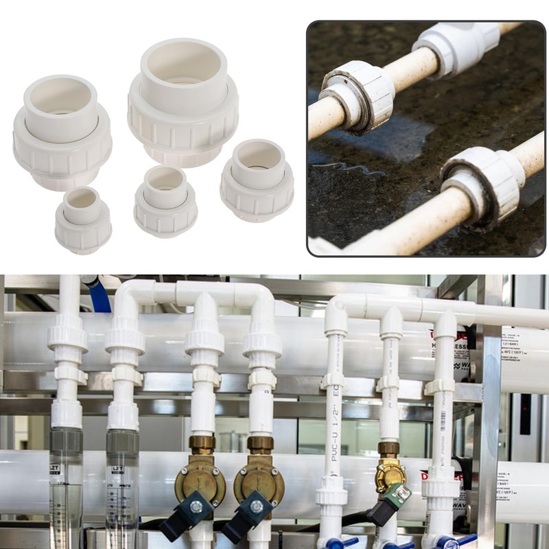 2" PVC Union Coupling Pipe Fitting PVC Adapter Schedule 40,