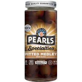 Pearls Specialties, Pitted, Greek Medley Olives, 6.3 oz, 6-Jars