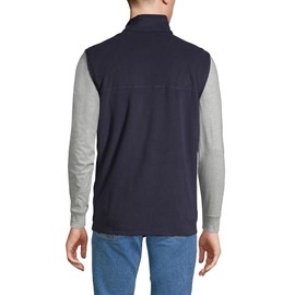 Lands' End Mens Thermacheck 100 Fleece Vest True Navy Regular Large