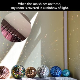 Biutityer 270 Pieces 10mm Champagne Color Glass Self-Adhesive Rhinestone Tiles, Multi-Faceted Diamond Stickers for Decorating DIY Products, Decorating Walls,（Champagne Color）