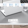 Jgstkcity 20W USB C Recessed Power Strip,Surge Protector Waterproof,Furniture Desk