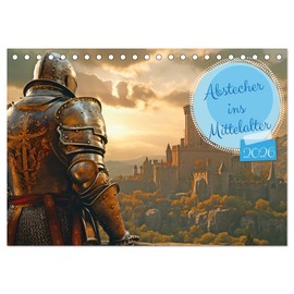Abstecher ins Medieval Desk Calendar 2026 DIN A5 Landscape CALVENDO Monthly Calendar