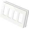 BESTTEN 2 Pack 4 Gang Screwless Wall Plate, USWP4 Off