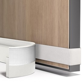 BKSAI Draught Excluder for Doors 80 cm Without Gluing 5 cm Bottom Door Gap Front Door Draught Excluder Window Door Seal Wind Protection for Balcony Doors Doors Seal Against Cold Door Insulating White