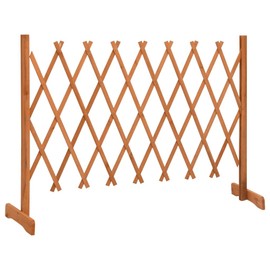 Extendable Garden Trellis Fence | Decorative Expandable Wood Patio Fence | Freestanding Expanding Wooden Outdoor Fence Barrier for Backyard Yard Climbing Plants | Solid Firwood 59.1" x 31.5"