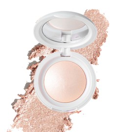 Loose Waterproof Highlighter Powder - Lightweight, Skin Tone Correcting, Glossy Finish for a Radiant Glow, Compact Circular Design in White & Pink Shadest (Brown, 0.24 oz)