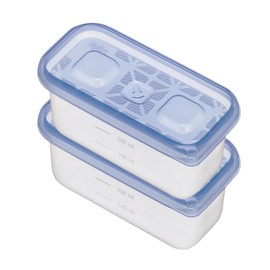 Ziploc Rectangular Storage Container, 10.1 fl oz (300 ml) x 2, One-Press Lock (1 piece)