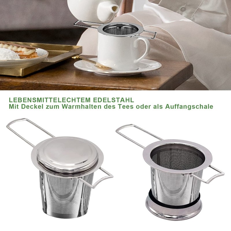 TopBine 2 pcs Tea Infuser, 304 Stainless Steel Tea Strainer