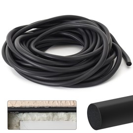 Joint Sealing Cord, Diameter 10 mm Seal Foam Round Cord, 5 Metres EPDM Round Sealing Cord for Joints, Black Joint Sealing Cord, Joint Filling Profile for Seam Sealing Doors and Windows, Walls and