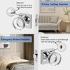 coolnews Crystal Glass Door Knobs Interior with Lock, Modern Round