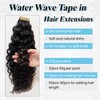 Water Wave Tape in Hair Extensions Real Human Hair Natural