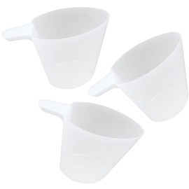 Worry-Free 1 Cup Measuring Cup - USA Made Plastic Measuring Cup, BPA Free. Clear, with Markings for Cups, ml, Ounces. Use for Dry, Liquid or as a Dog Food Scoop (3 Count)