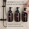 Pollock Shampoo and Conditioner Dispenser No Drill,Brown Set of 3